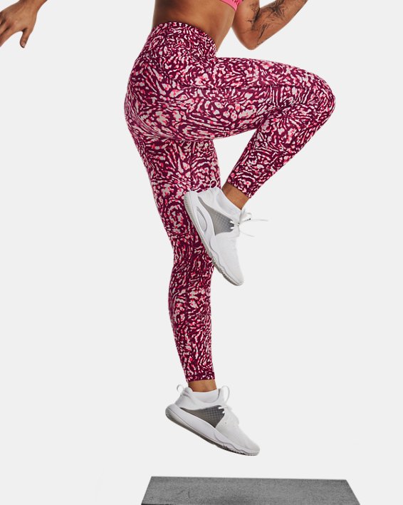 Leggings HeatGear® Armour No-Slip Waistband Printed Ankle para mujer, Pink, pdpMainDesktop image number 4